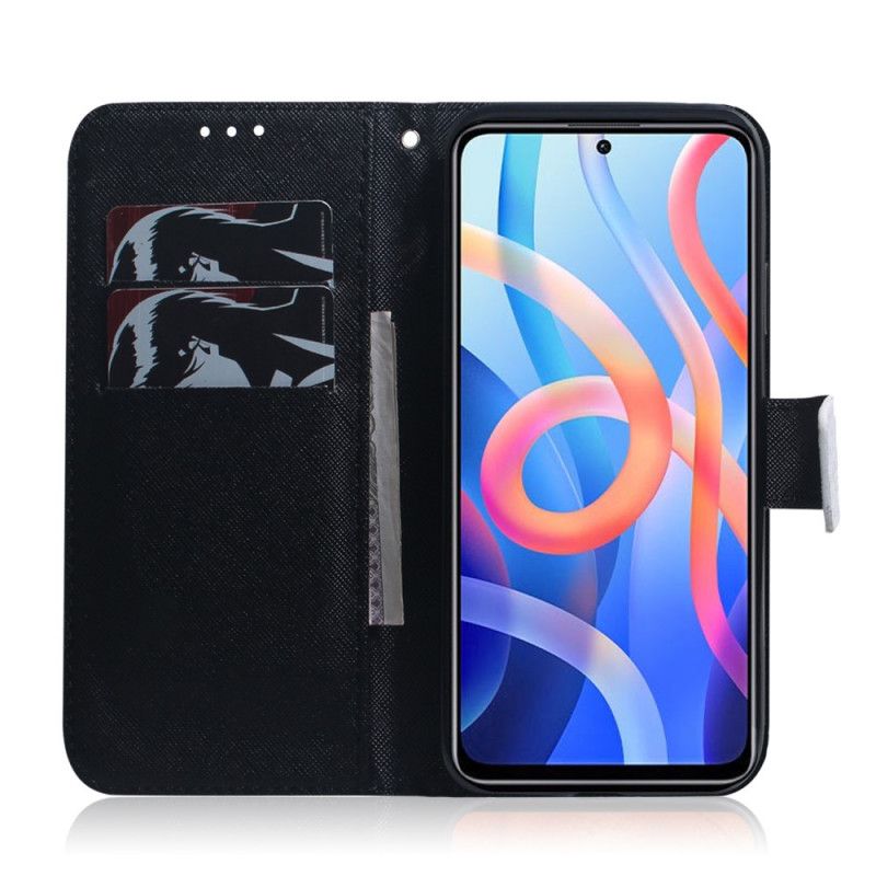 Flip Case Leren Xiaomi Redmi Note 11 / Poco M4 Pro 5g Dromende Leeuw