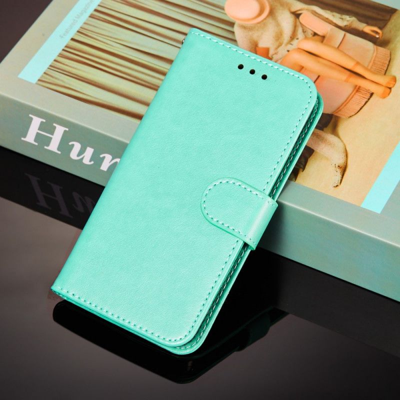 Flip Case Leren Xiaomi Redmi Note 11 / Poco M4 Pro 5g Effen Kleur Serie Strappy