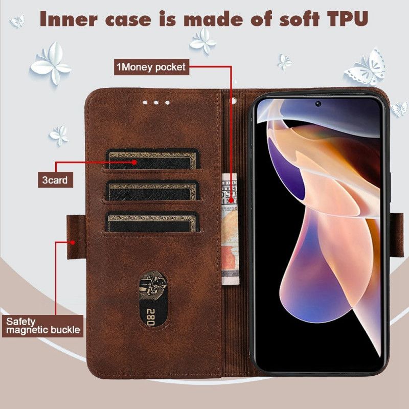 Flip Case Leren Xiaomi Redmi Note 11 / Poco M4 Pro 5g Kat En Vlinders