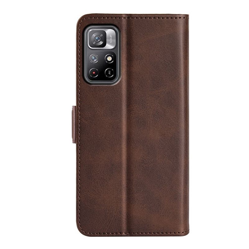 Flip Case Leren Xiaomi Redmi Note 11 / Poco M4 Pro 5g Klassieke Dubbele Klep