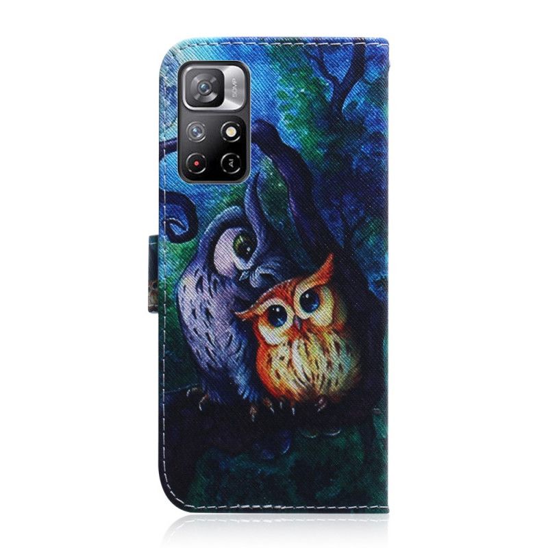 Flip Case Leren Xiaomi Redmi Note 11 / Poco M4 Pro 5g Schilderij Van Uilen