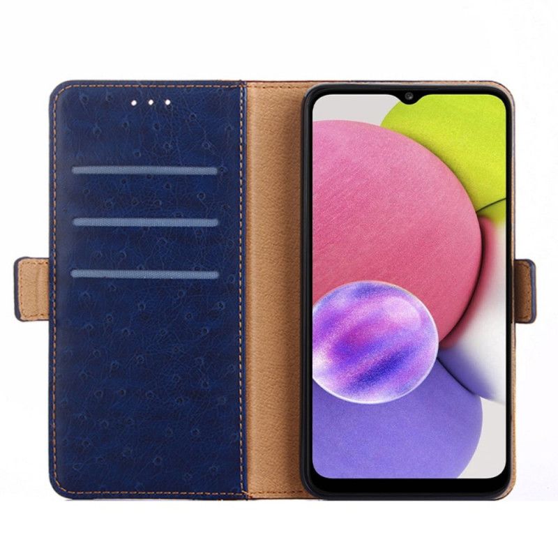 Flip Case Leren Xiaomi Redmi Note 11 / Poco M4 Pro 5g Struisvogel Huidtextuur