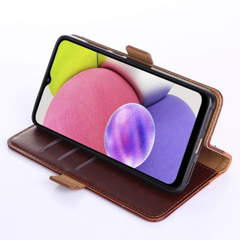 Flip Case Leren Xiaomi Redmi Note 11 / Poco M4 Pro 5g Struisvogel Huidtextuur