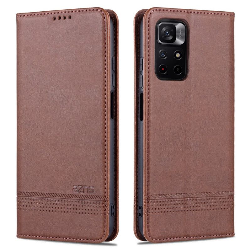 Folio-hoesje Xiaomi Redmi Note 11 / Poco M4 Pro 5g Azns Lederen Stijl Bescherming Hoesje