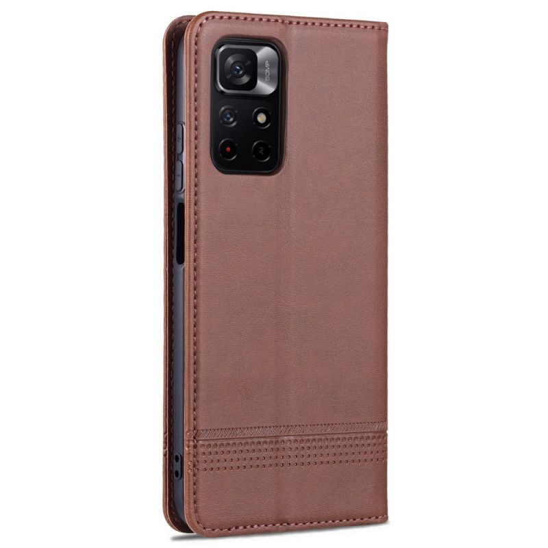 Folio-hoesje Xiaomi Redmi Note 11 / Poco M4 Pro 5g Azns Lederen Stijl Bescherming Hoesje