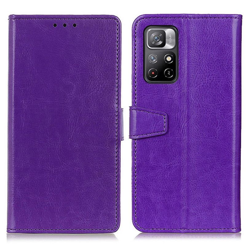 Folio-hoesje Xiaomi Redmi Note 11 / Poco M4 Pro 5g Glanzend Leereffect