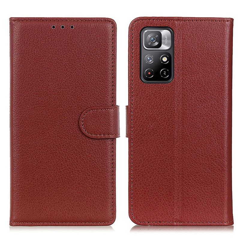 Folio-hoesje Xiaomi Redmi Note 11 / Poco M4 Pro 5g Premium Litchi-leereffect