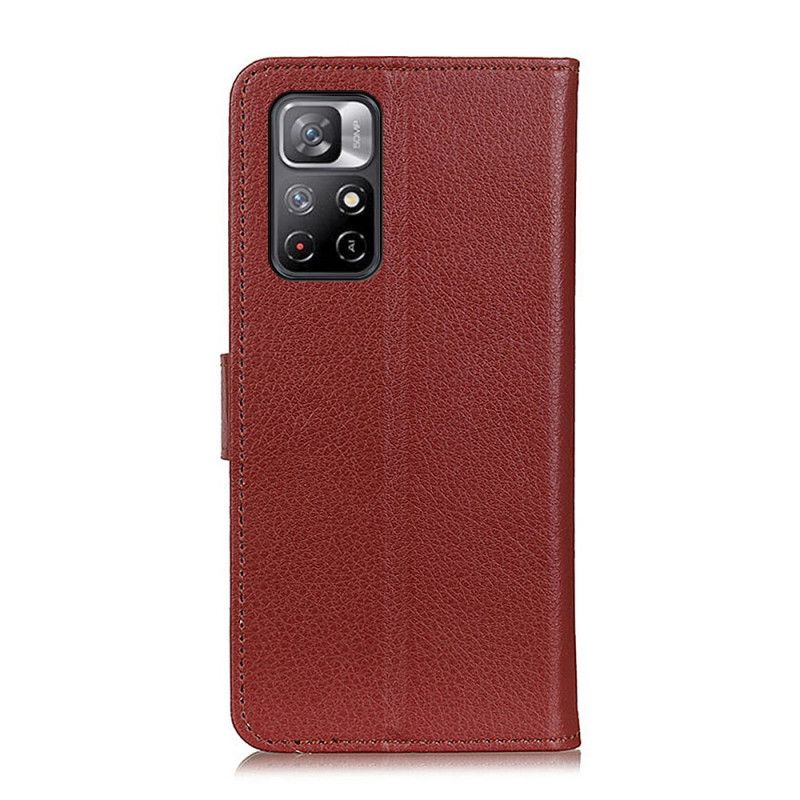 Folio-hoesje Xiaomi Redmi Note 11 / Poco M4 Pro 5g Premium Litchi-leereffect