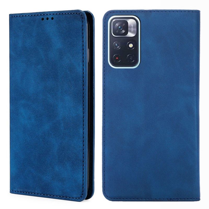 Folio-hoesje Xiaomi Redmi Note 11 / Poco M4 Pro 5g Skin-touch Leereffect