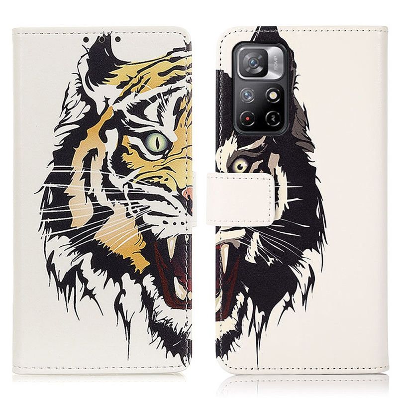 Folio-hoesje Xiaomi Redmi Note 11 / Poco M4 Pro 5g Telefoonhoesje Fierce Tiger