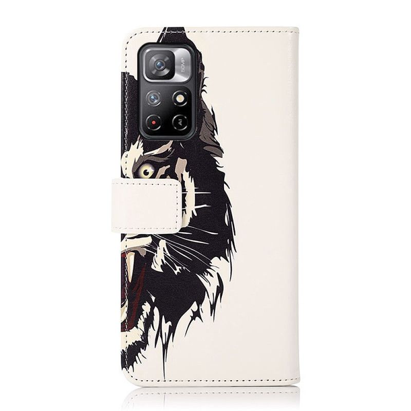 Folio-hoesje Xiaomi Redmi Note 11 / Poco M4 Pro 5g Telefoonhoesje Fierce Tiger