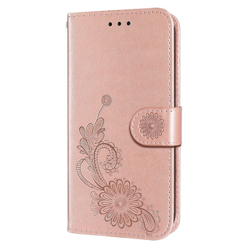 Folio-hoesje Xiaomi Redmi Note 11 / Poco M4 Pro 5g Telefoonhoesje Kant En Lotus Strappy