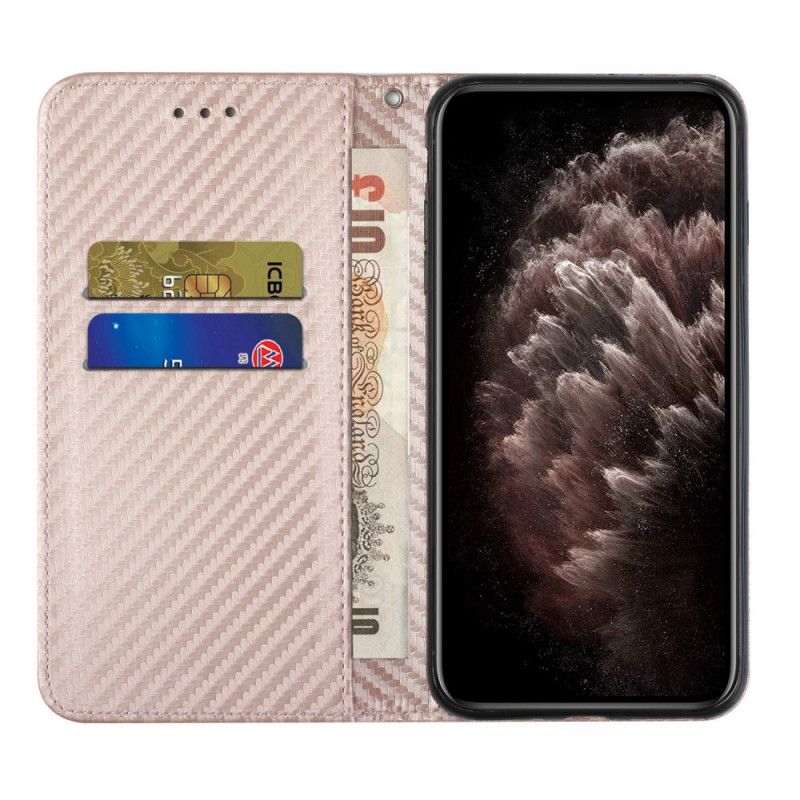 Folio-hoesje Xiaomi Redmi Note 11 / Poco M4 Pro 5g Telefoonhoesje Koolstofvezel Band