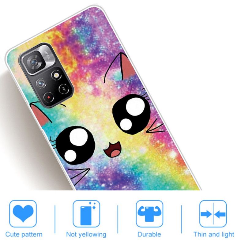 Hoesje Voor Xiaomi Redmi Note 11 / Poco M4 Pro 5g Kat Cartoon