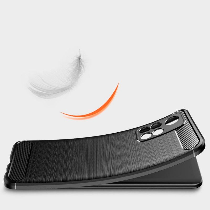 Hoesje Xiaomi Redmi Note 11 / Poco M4 Pro 5g Geborstelde Koolstofvezel Bescherming Hoesje
