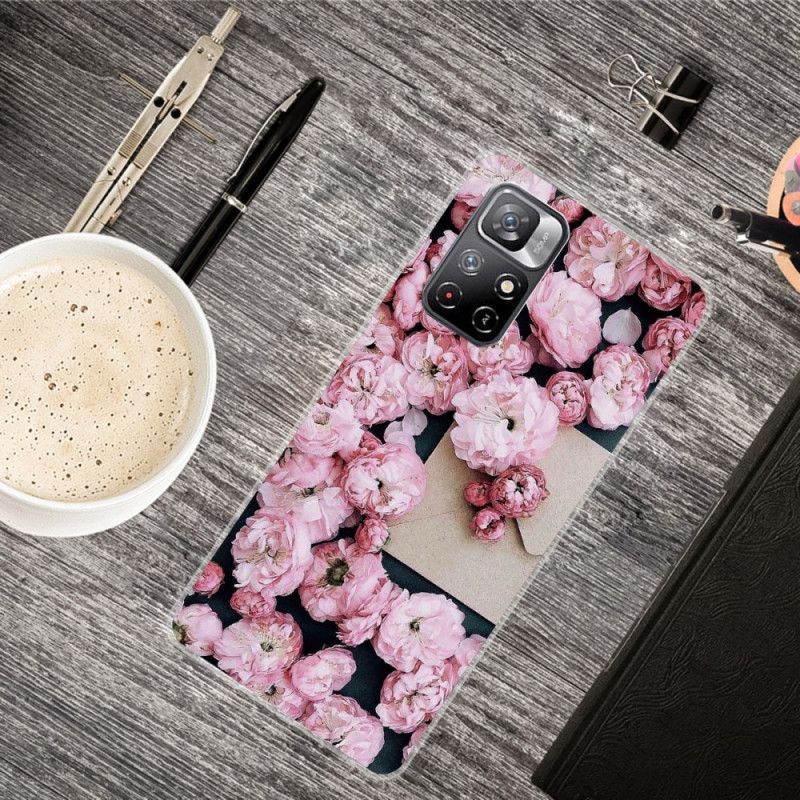 Hoesje Xiaomi Redmi Note 11 / Poco M4 Pro 5g Intense Bloemen Bescherming Hoesje