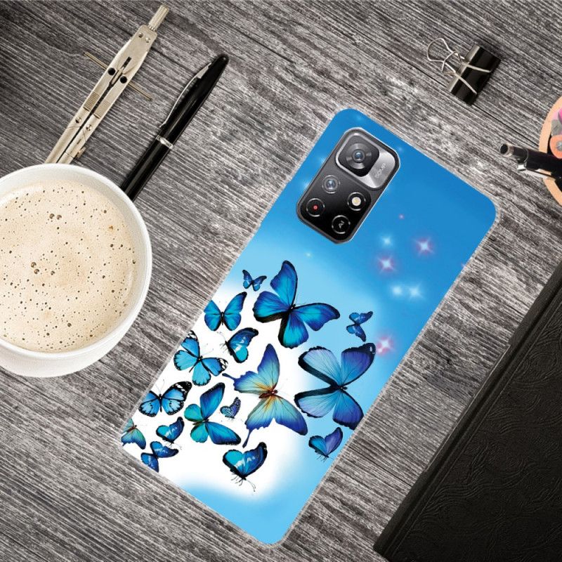 Hoesje Xiaomi Redmi Note 11 / Poco M4 Pro 5g Vlinders Vlinders Bescherming Hoesje