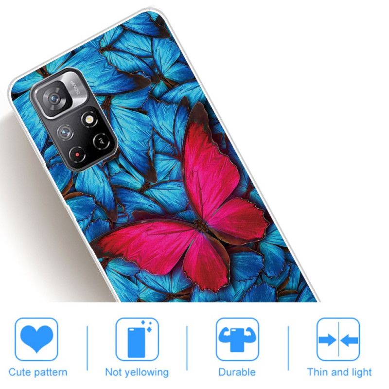 Hoesje Xiaomi Redmi Note 11 / Poco M4 Pro 5g Wilde Vlinders Bescherming Hoesje