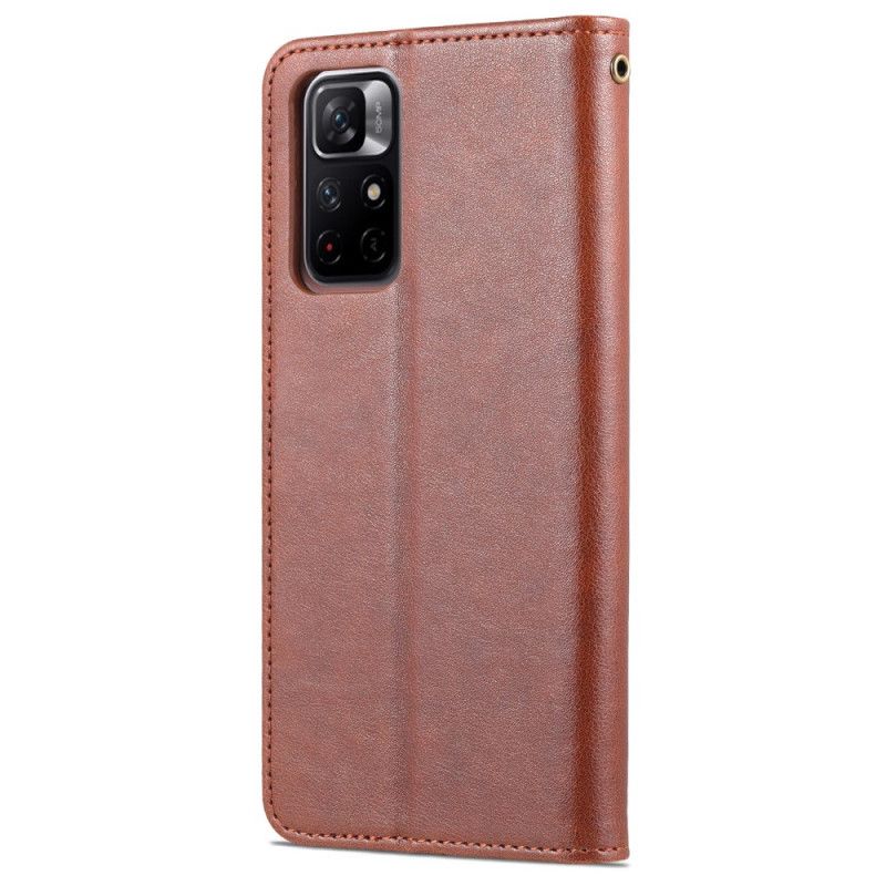 Leren Hoesje Voor Xiaomi Redmi Note 11 / Poco M4 Pro 5g Azns Kunstleer