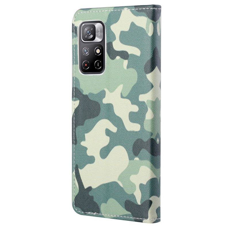 Leren Hoesje Voor Xiaomi Redmi Note 11 / Poco M4 Pro 5g Camouflage