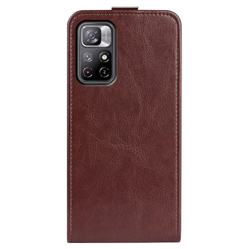 Leren Hoesje Voor Xiaomi Redmi Note 11 / Poco M4 Pro 5g Verticale Klep