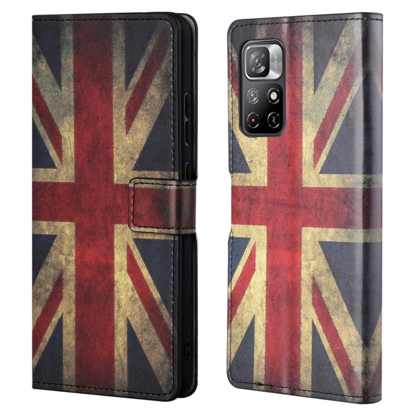 Leren Hoesje Voor Xiaomi Redmi Note 11 / Poco M4 Pro 5g Vlag Engeland