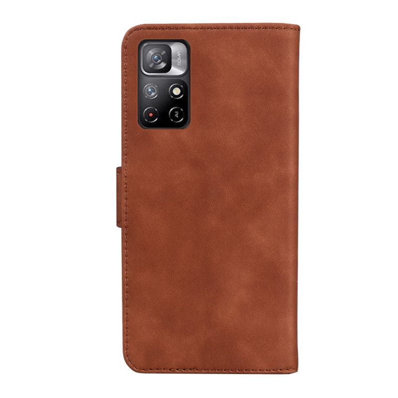 Leren Hoesje Xiaomi Redmi Note 11 / Poco M4 Pro 5g Skin-touch Vlinder Bescherming Hoesje