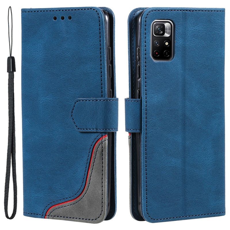 Leren Hoesje Xiaomi Redmi Note 11 / Poco M4 Pro 5g Splitleer Skin-touch Bescherming Hoesje