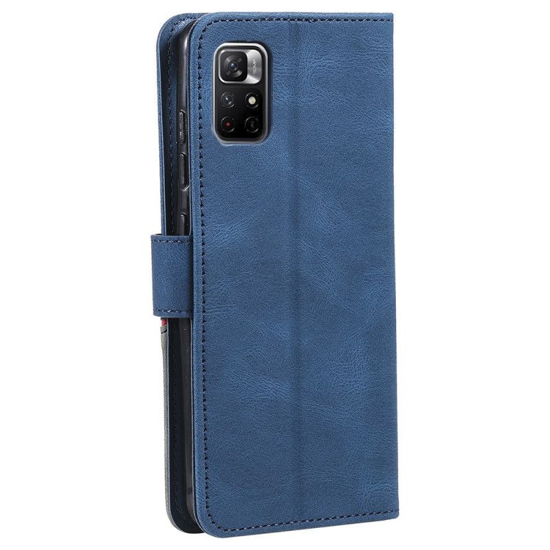 Leren Hoesje Xiaomi Redmi Note 11 / Poco M4 Pro 5g Splitleer Skin-touch Bescherming Hoesje