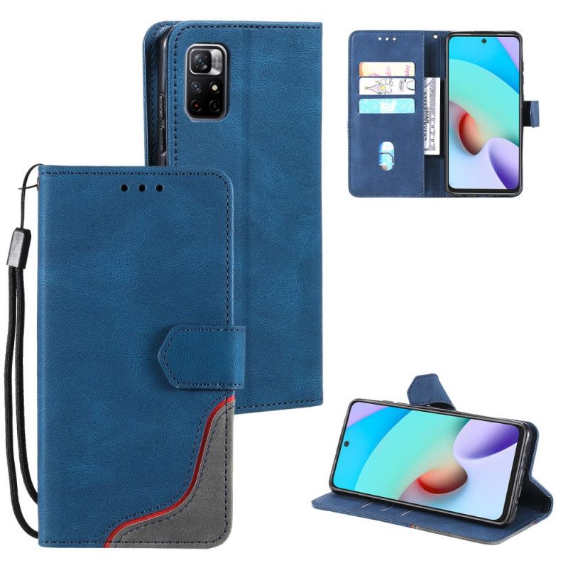 Leren Hoesje Xiaomi Redmi Note 11 / Poco M4 Pro 5g Splitleer Skin-touch Bescherming Hoesje