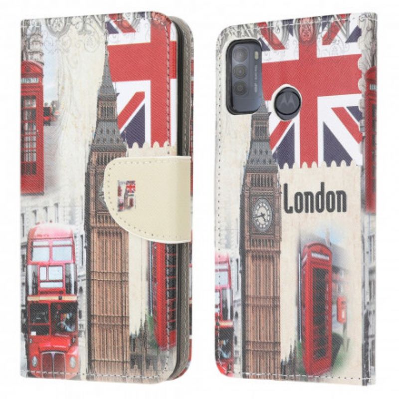 Bescherming Hoesje Moto G50 Londen Leven