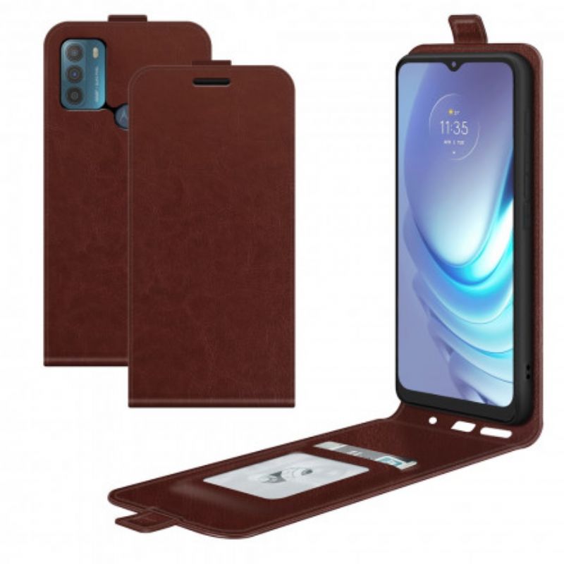 Leren Hoesje Voor Moto G50 Verticale Klep Met Leereffect