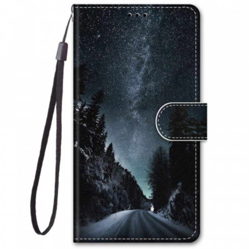 Leren Hoesje voor Samsung Galaxy M52 5G Bergweg