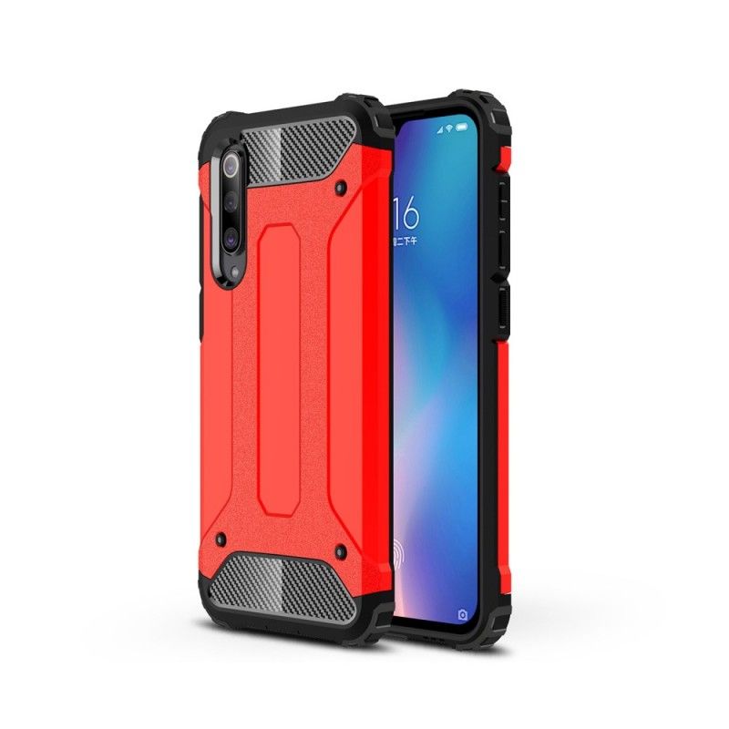 Case Hoesje Xiaomi Mi 9 SE Rood Zwart Telefoonhoesje Overlevende