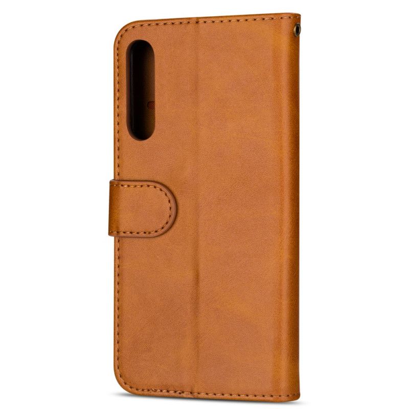 Cover Folio-hoesje Xiaomi Mi 9 SE Grijs Zwart Telefoonhoesje Portemonnee Met Leereffect