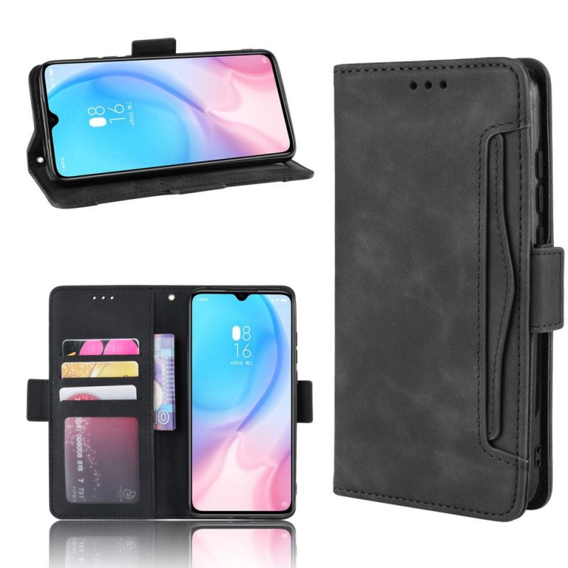 Flip Case Leren Xiaomi Mi 9 SE Rood Zwart Eersteklas Multikaart