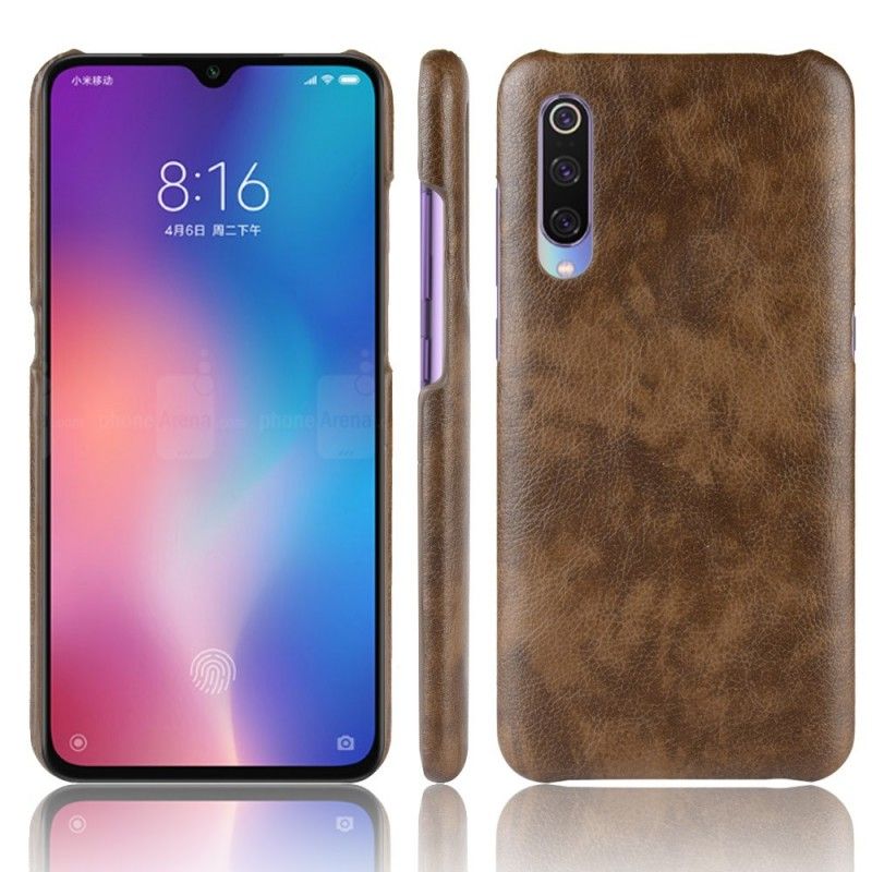 Hoesje Xiaomi Mi 9 SE Zwart Performance Lychee Leereffect