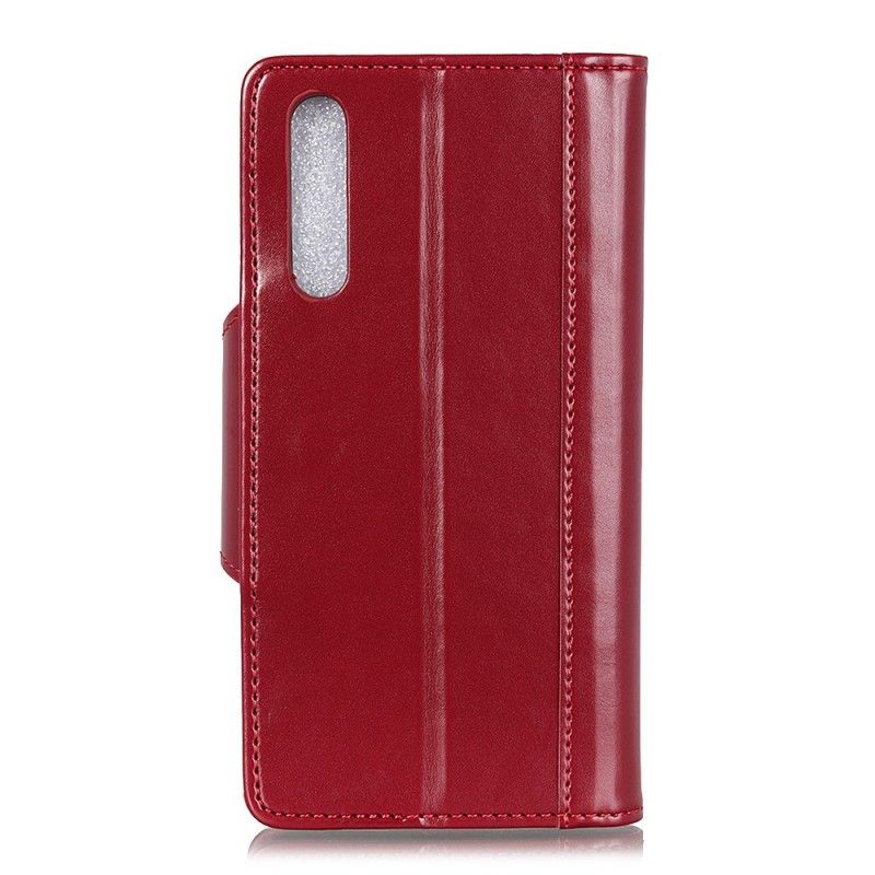 Leren Hoesje voor Xiaomi Mi 9 SE Rood Sluiting Elegantie Van Imitatieleer