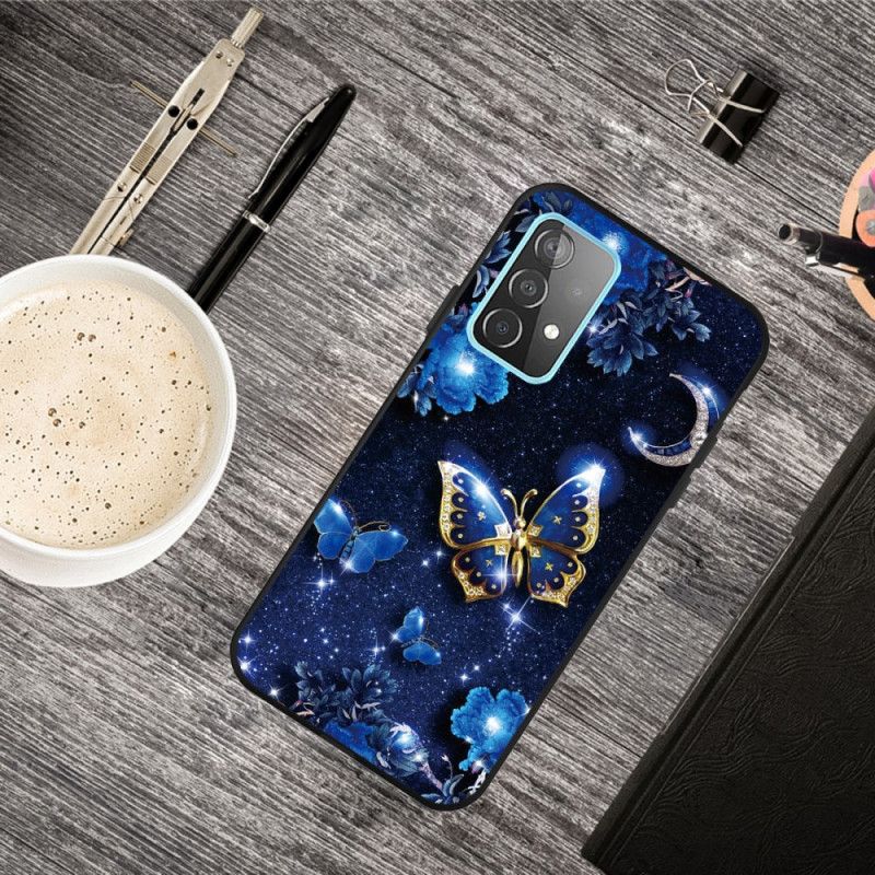 Case Hoesje Samsung Galaxy A32 5G Telefoonhoesje Vlinder 'S Nachts