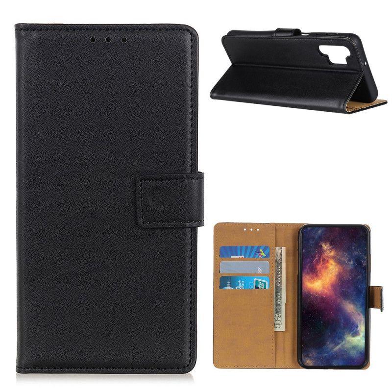 Cover Folio-hoesje Samsung Galaxy A32 5G Donkerblauw Zwart Telefoonhoesje Eenvoudig Kunstleer