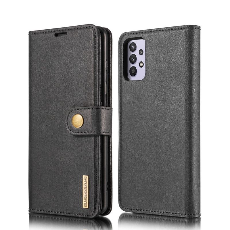 Cover Folio-hoesje Samsung Galaxy A32 5G Grijs Zwart Telefoonhoesje Dg. Afneembare Case