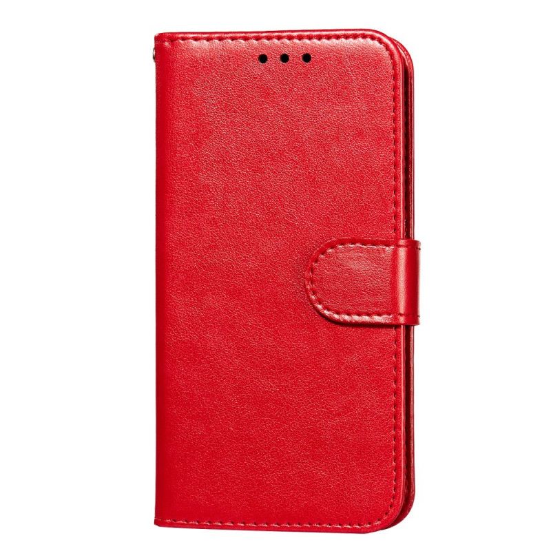 Cover Folio-hoesje Samsung Galaxy A32 5G Rood Zwart Telefoonhoesje Omkeerbare Sluiting In Leerstijl