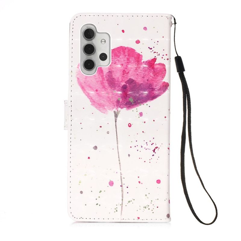 Cover Folio-hoesje Samsung Galaxy A32 5G Telefoonhoesje Aquarel Klaproos