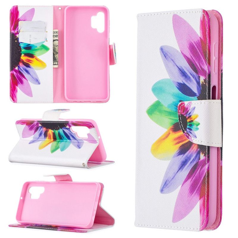 Cover Folio-hoesje Samsung Galaxy A32 5G Telefoonhoesje Aquarelbloem