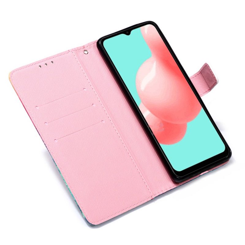 Cover Folio-hoesje Samsung Galaxy A32 5G Telefoonhoesje Rode Vlinders