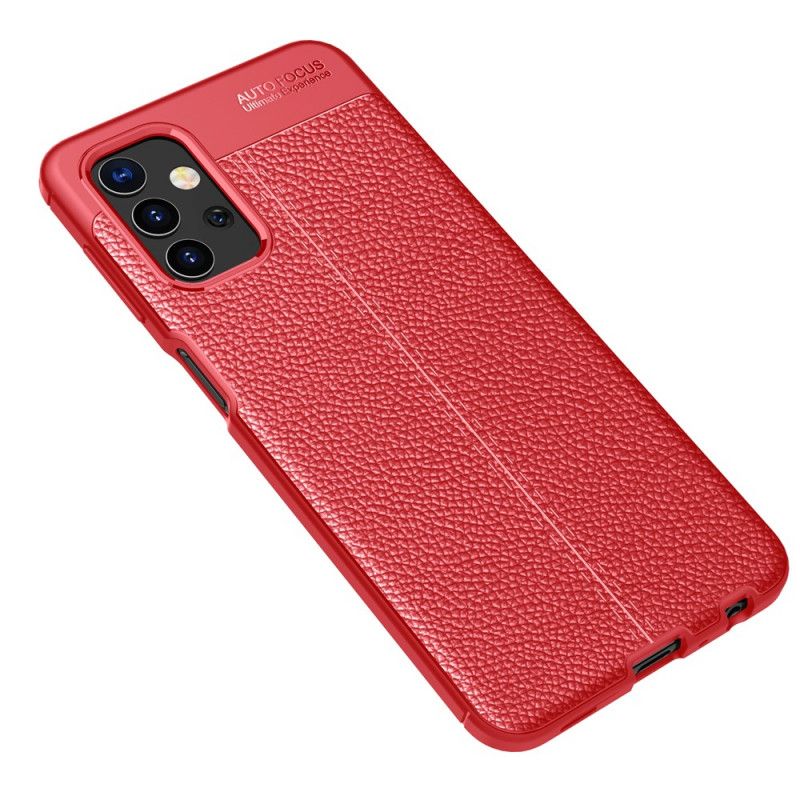 Cover Hoesje Samsung Galaxy A32 5G Rood Zwart Telefoonhoesje Dubbellijns Lychee Leereffect