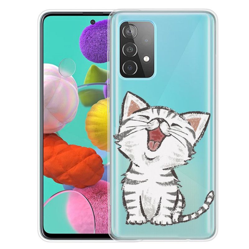 Cover Hoesje Samsung Galaxy A32 5G Telefoonhoesje Schattige Kat