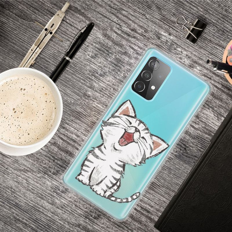 Cover Hoesje Samsung Galaxy A32 5G Telefoonhoesje Schattige Kat