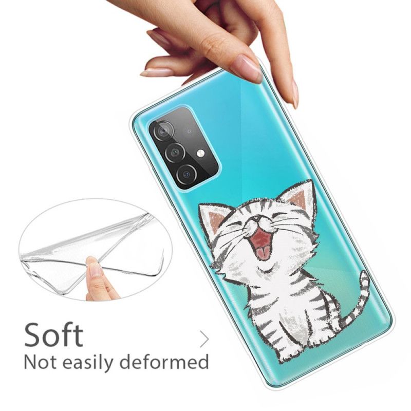 Cover Hoesje Samsung Galaxy A32 5G Telefoonhoesje Schattige Kat