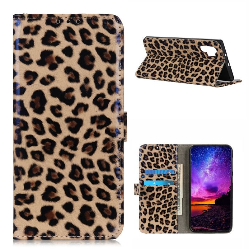 Flip Case Leren Samsung Galaxy A32 5G Eenvoudige Luipaard